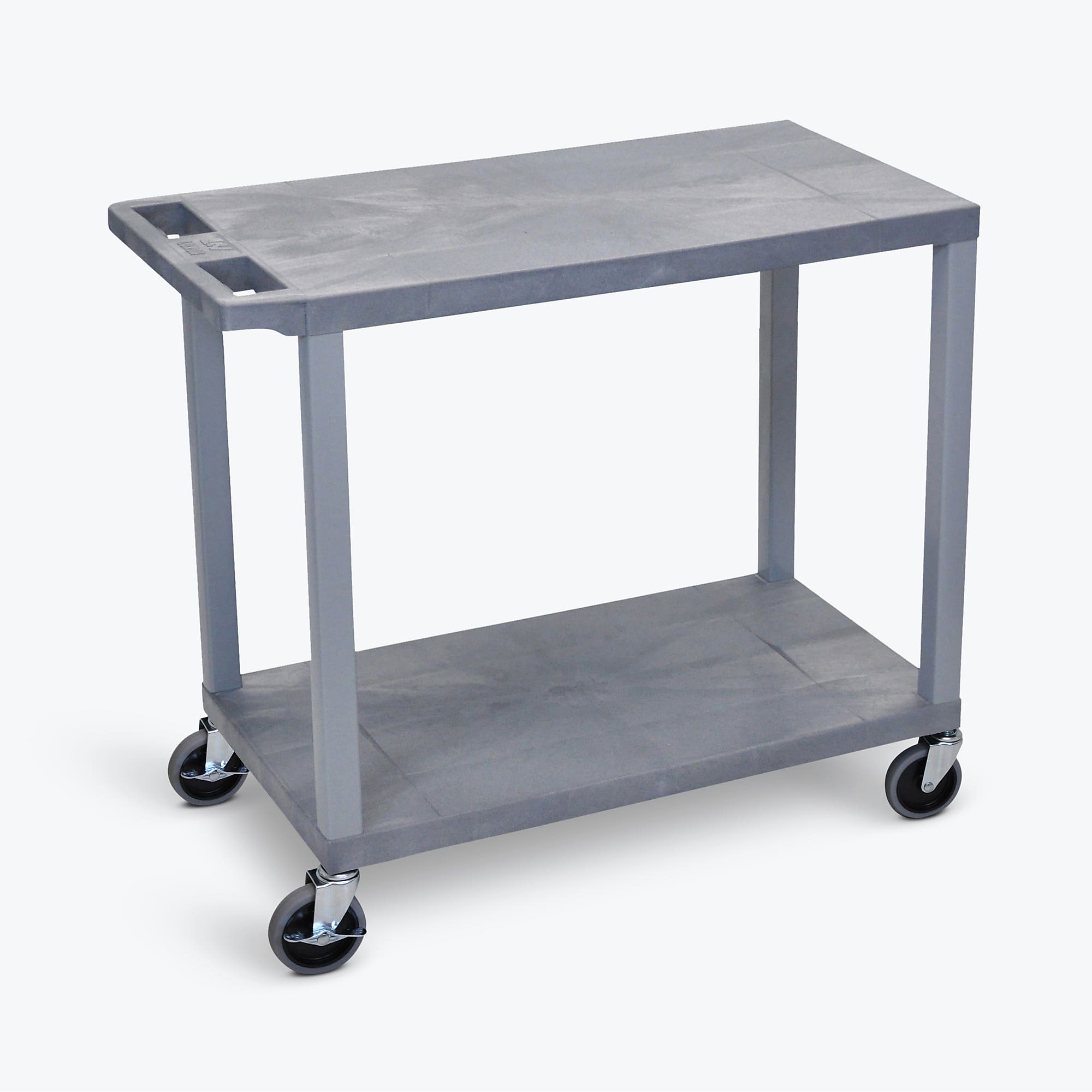 Luxor Heavy-Duty Utility Cart — 32in. x 18in., Two Flat Shelves, 400-Lb. Capacity, Model# EC22-G